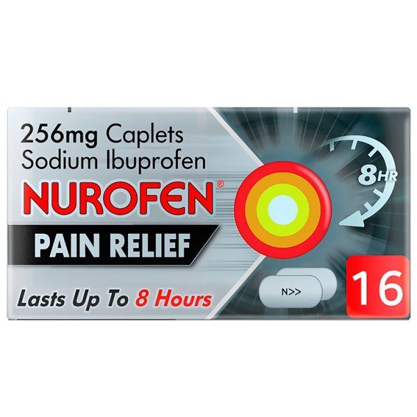 Nurofen Joint &amp;amp; Back Pain Relief Ibuprofen 256mg Caplets 16s