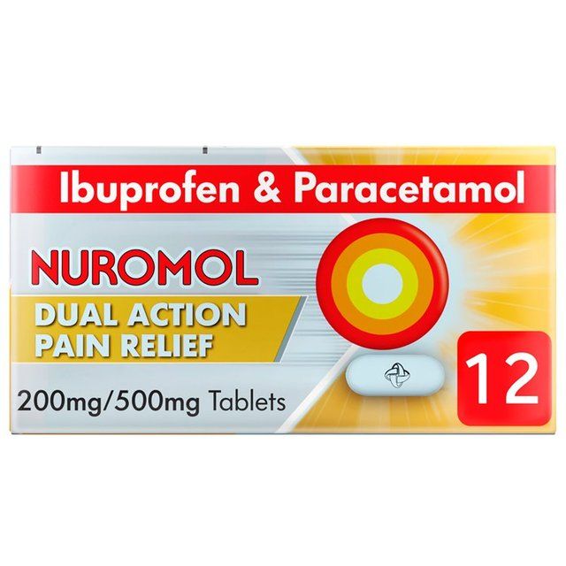 Nuromol Pain Relief Ibuprofen &amp;amp; Paracetamol Tablets   12 per pack