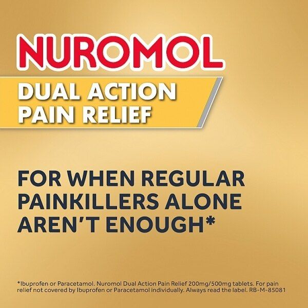 Nuromol Pain Relief Ibuprofen &amp;amp; Paracetamol Tablets 12s