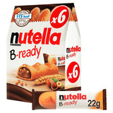 Nutella B-ready Chocolate &amp;amp; Hazelnut Wafer Biscuit Snack Bars Multipack 6x