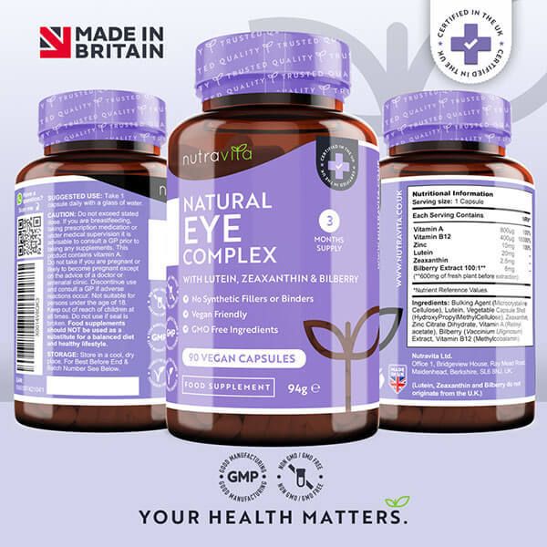 Nutravita Eye Complex + Lutein &amp;amp; Zeaxanthin - 90 Vegan Caps