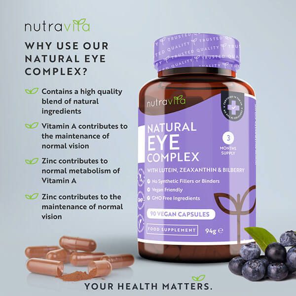 Nutravita Eye Complex + Lutein &amp;amp; Zeaxanthin - 90 Vegan Caps