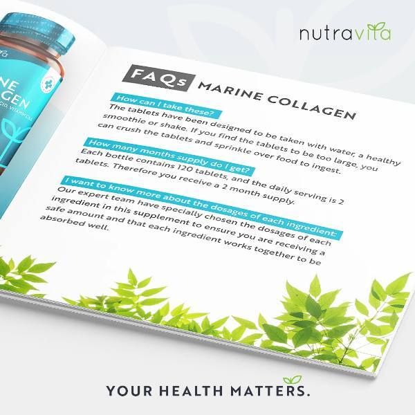 Nutravita Marine Collagen 1400mg + Hyaluronic Acid Vit C &amp;amp; E