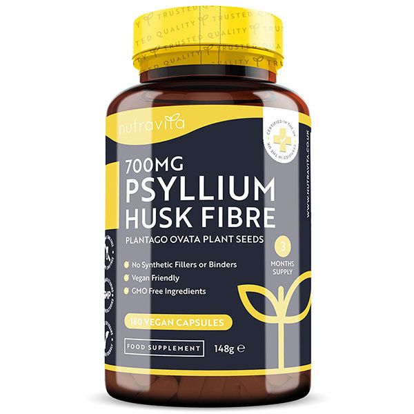 Nutravita Psyllium Husk Fibre 700mg - 180 Vegan Capsules