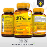 Nutravita Vitamin D3 4000IU 100&amp;micro;g - 400 Softgel Capsules
