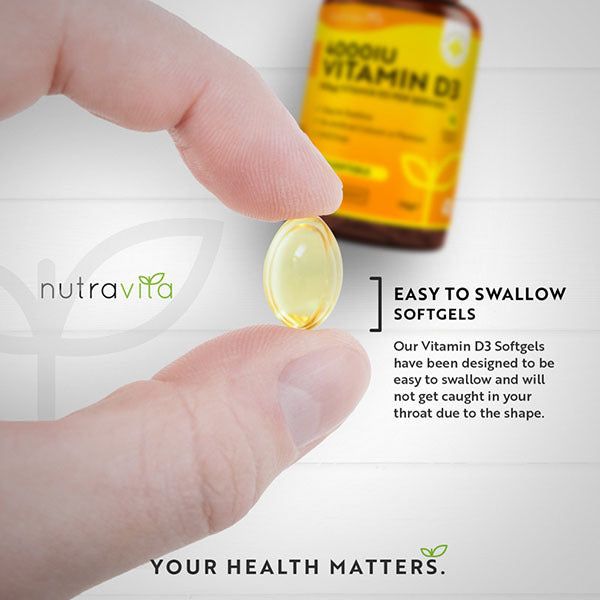 Nutravita Vitamin D3 4000IU 100&amp;micro;g - 400 Softgel Capsules