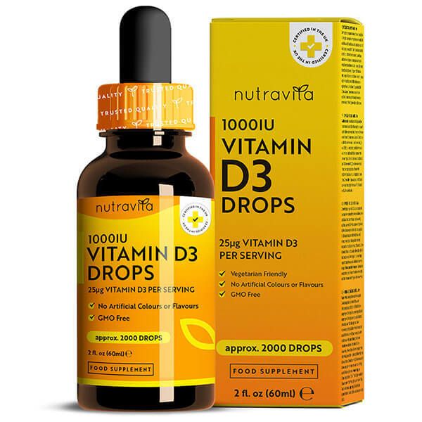 Nutravita Vitamin D3 Drops 25&amp;micro;g 1000iu per drop - 2000 Drops