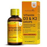 Nutravita Vitamin D3 &amp;amp; K2 Drops - 2000 Vegetarian Drops