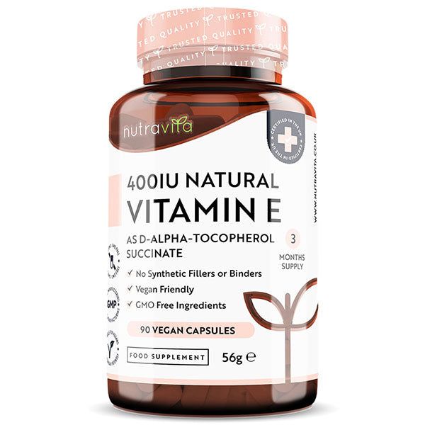 Nutravita Vitamin E 400IU - 90 Vegan Capsules