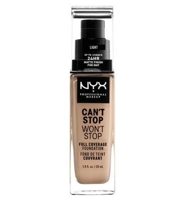 NYX Professional Makeup, Can't Stop Won't Stop Full Coverage Foundation Light