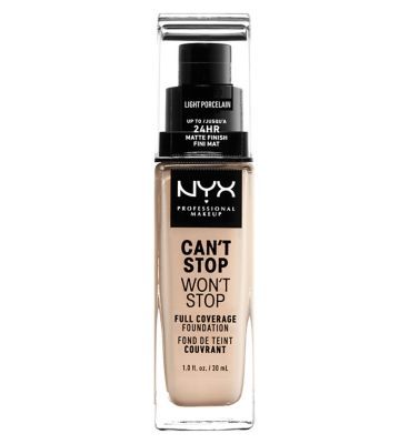 NYX Professional Makeup, Can't Stop Won't Stop Full Coverage Foundation LIGHT PORCELAIN