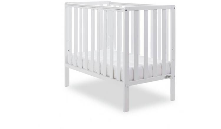 Obaby Bantam Space Saver Cot with Fibre Mattress - White