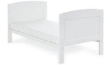 Obaby Grace Cot Bed, Cot Top Changer &amp;amp; Mattress &amp;ndash; White