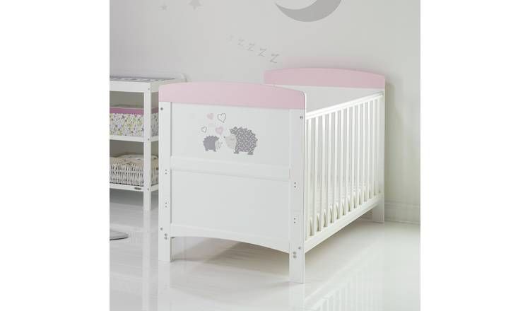 Obaby Hedgehog Cot Bed with Fibre Mattress &amp;ndash; Pink