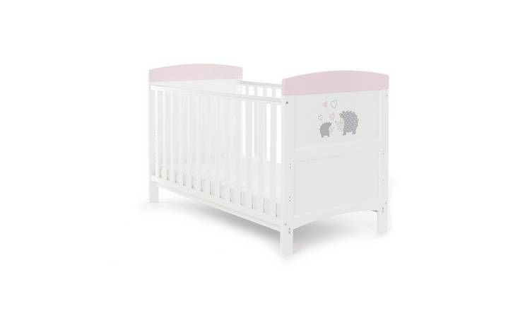 Obaby Hedgehog Cot Bed with Fibre Mattress &amp;ndash; Pink