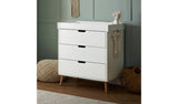 Obaby Maya Changing Unit - White &amp;amp; Acacia