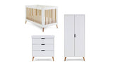 Obaby Maya Cot Bed Nursery Furniture Set - White and Acacia