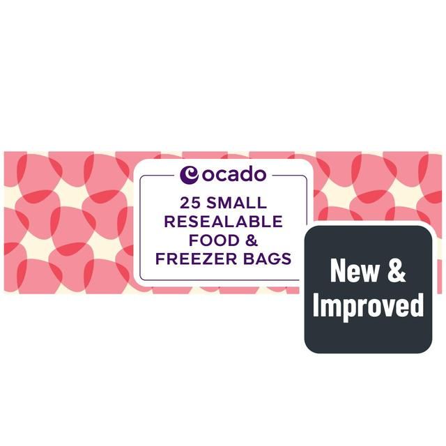 Ocado 25 Small Resealable Food &amp;amp; Freezer Bags   25 per pack