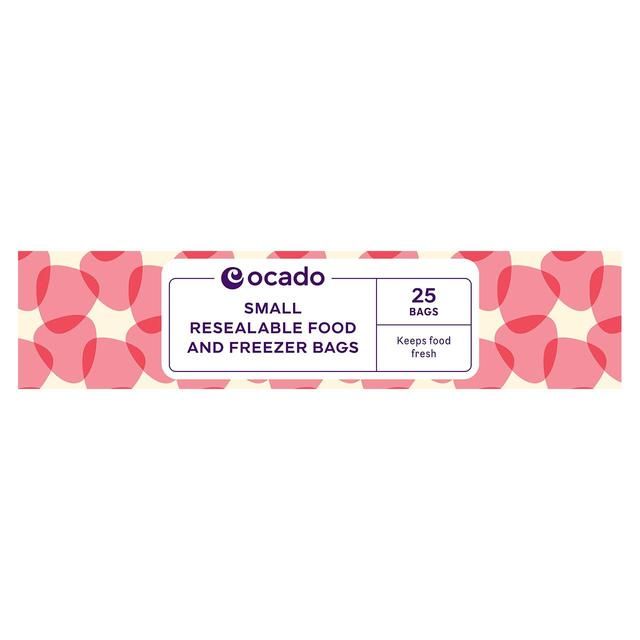 Ocado 25 Small Resealable Food &amp;amp; Freezer Bags   25 per pack