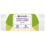 Ocado Compostable Caddy Liners 5L   20 per pack