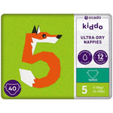 Ocado Kiddo Ultra-Dry Nappies Size 5 (11-16kg)   40 per pack