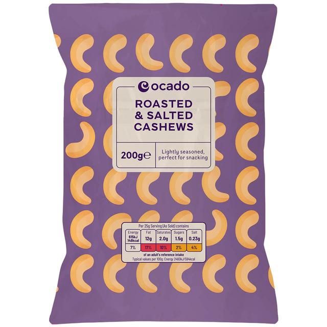 Ocado Roasted &amp;amp; Salted Cashews   200g