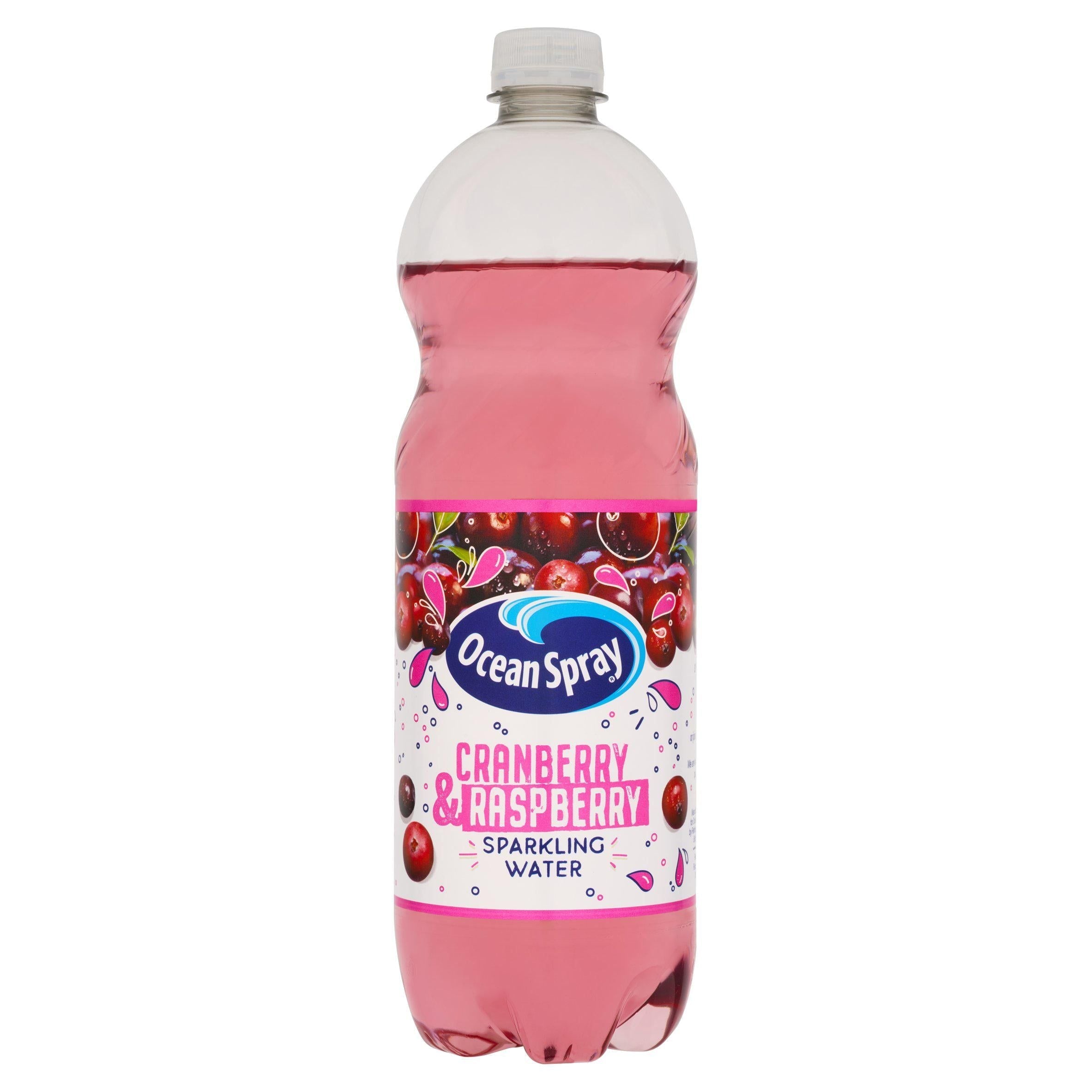 Ocean Spray Sparkling Water Cranberry &amp;amp; Raspberry 1L