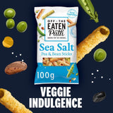 Off The Eaten Path Sea Salted Bean Sticks Sharing Bag Crisps   100g