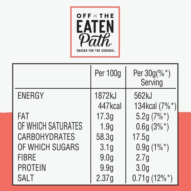 Off The Eaten Path Sour Cream Pea &amp;amp; Bean Sticks Sharing Bag Crisps   100g