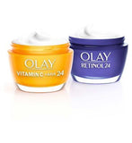 Olay Best Sellers with Vitamin C + AHA24 Day Moisturiser &amp;amp; Retinol24 Night Moisturiser Bundle