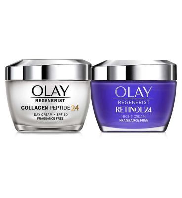 Olay Day &amp;amp; Dream with Collagen Peptide24 Day Moisturiser &amp;amp; Retinol24 Night Moisturiser Bundle