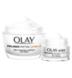 Olay Drunk On Peptides with Collagen Peptide24 MAX Day Moisturiser &amp;amp; Eye Cream Bundle