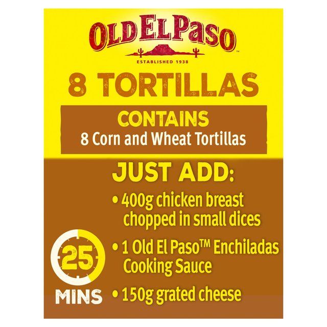Old El Paso Corn &amp;amp; Wheat Tortilla Fajita Wraps   8 per pack