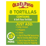Old El Paso Flour Tortilla Fajita Wraps   8 per pack