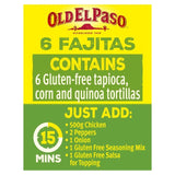 Old El Paso Gluten Free Tortilla Fajita Wraps   6 per pack