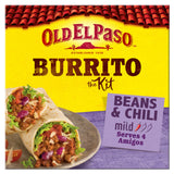 Old El Paso Mexican Hearty Beef &amp;amp; Bean Chilli Mild Burrito Kit 620g