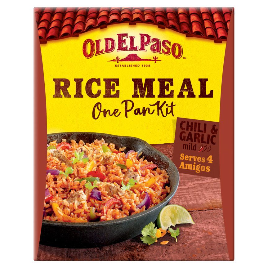 Old El Paso Mexican One Pan Chilli &amp;amp; Garlic Rice Meal Kit