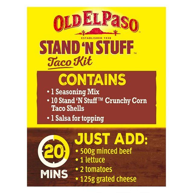 Old El Paso Mexican Stand 'N' Stuff Sweet Paprika &amp;amp; Garlic Taco Kit   312g