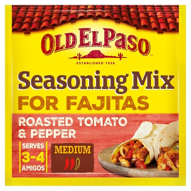 Old El Paso Roasted Tomato &amp;amp; Peppers Fajita Seasoning Mix   30g