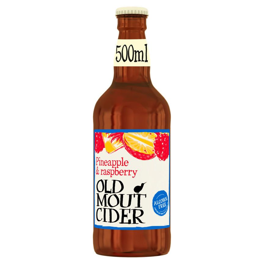 Old Mout Cider Alcohol Free Pineapple &amp;amp; Raspberry Bottle