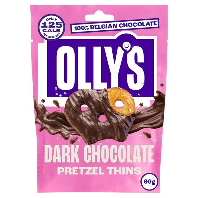 Olly's Pretzel Thins - Dark Chocolate   90g