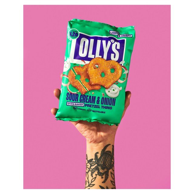 Olly's Pretzel Thins - Sour Cream &amp;amp; Onion   140g