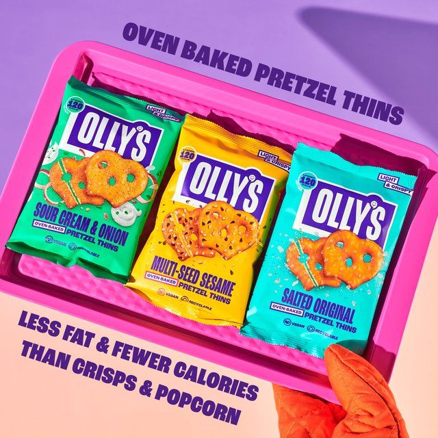 Olly's Pretzel Thins - Sour Cream &amp;amp; Onion   140g