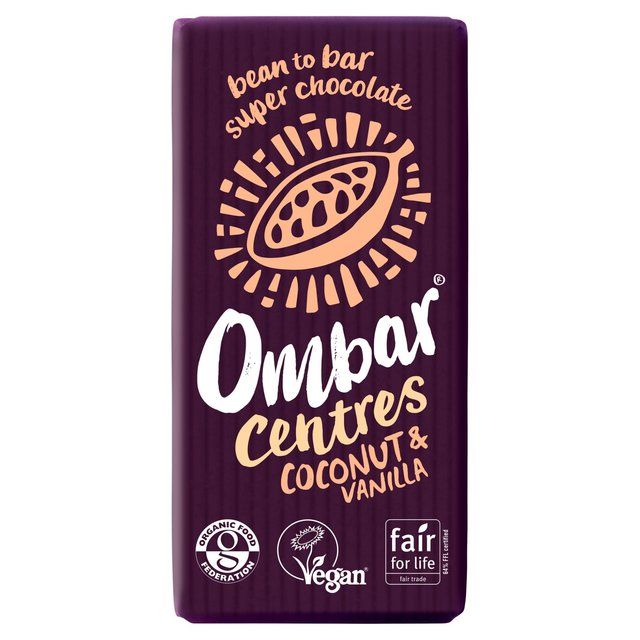 Ombar Centres Coconut &amp;amp; Vanilla Organic Vegan Fair Trade Chocolate   35g