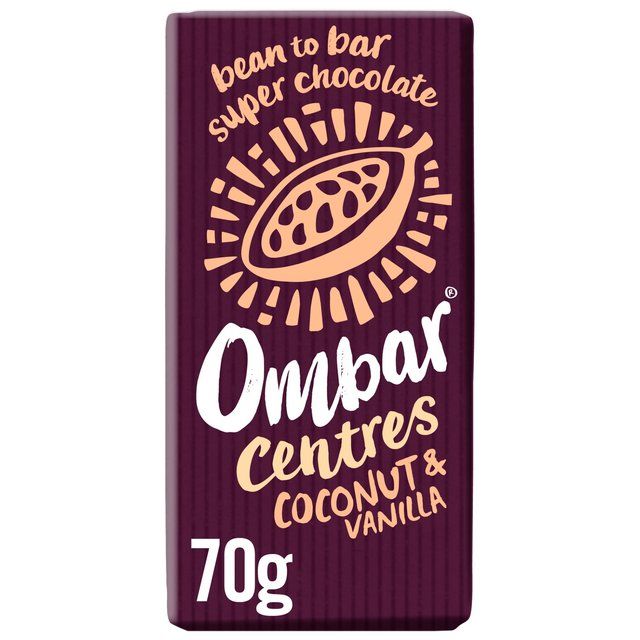 Ombar Centres Coconut &amp;amp; Vanilla Organic Vegan Fair Trade Chocolate   70g