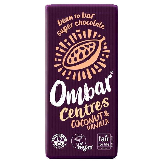 Ombar Centres Coconut &amp;amp; Vanilla Organic Vegan Fair Trade Chocolate   70g