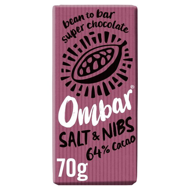 Ombar Salt &amp;amp; Nibs Organic Vegan Fair Trade Chocolate   70g