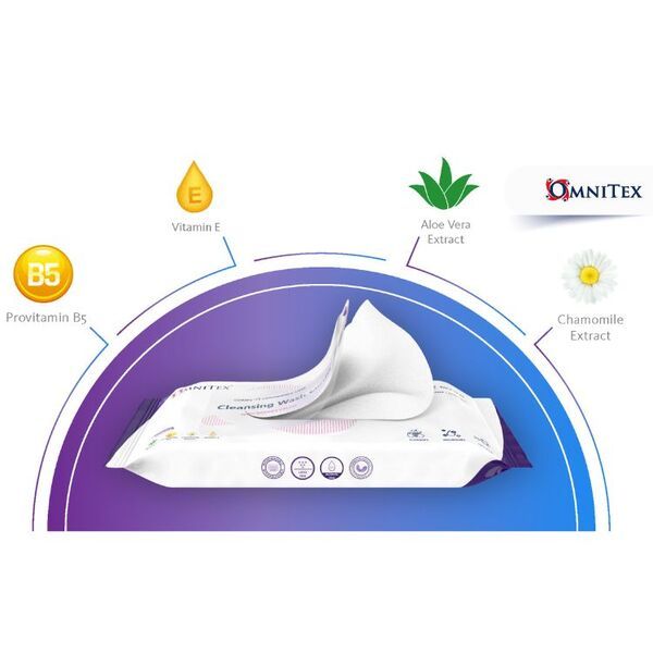 Omnitex Incontinence Cleansing Wipes with Barrier Cream 2x26