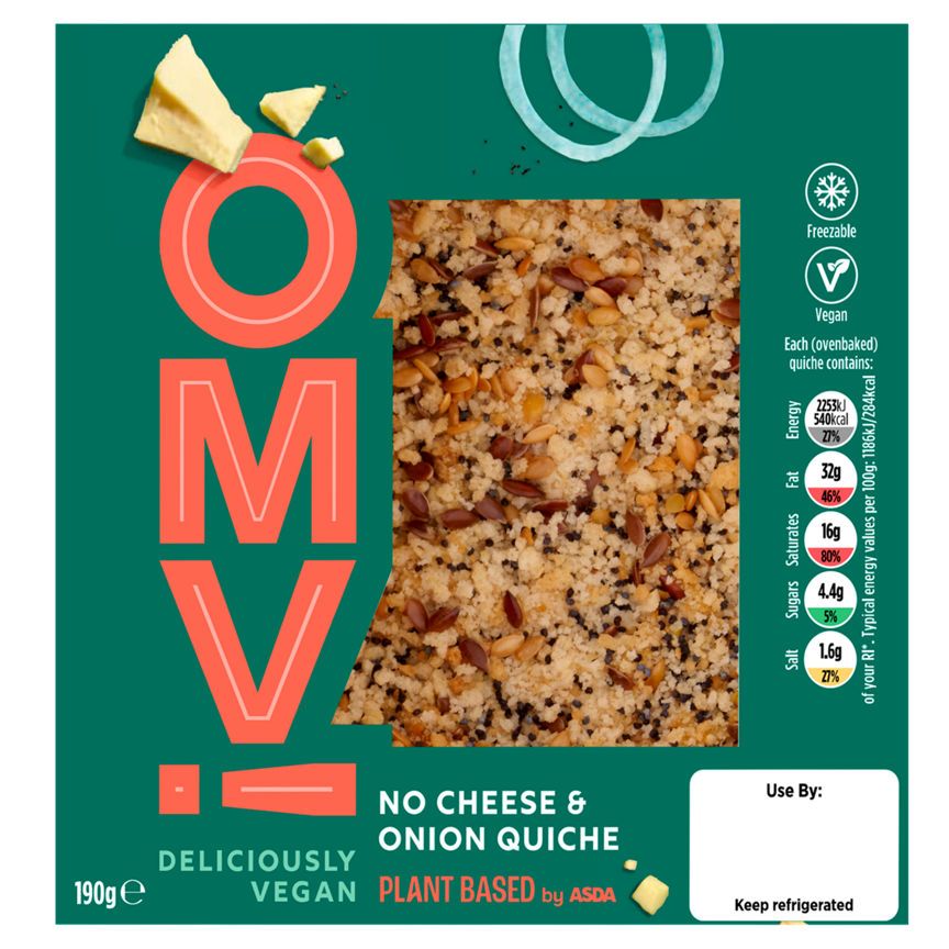 OMV! Deliciously Vegan No Cheese &amp;amp; Onion Quiche