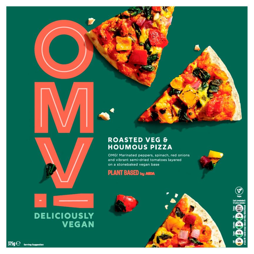 OMV! Deliciously Vegan Roasted Veg &amp;amp; Houmous Pizza
